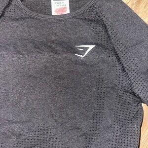 Gymshark Black Cropped Performance Tee